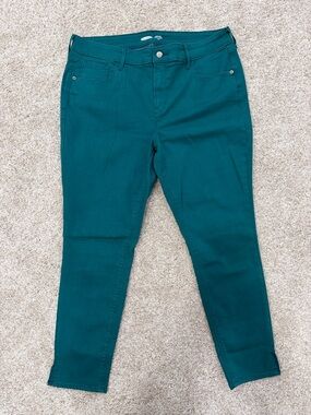 Old Navy Rockstar Super Skinny Teal Ankle Jeans